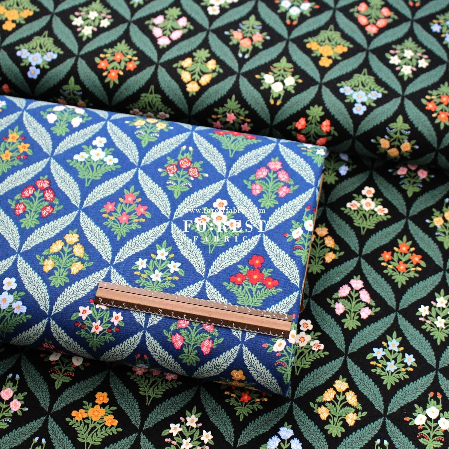 cotton linen canvas - Estee Garden fabric - FO:REST Fabric 布恩堂Liberty fabrictana lawnjapanese fabricykk zipper