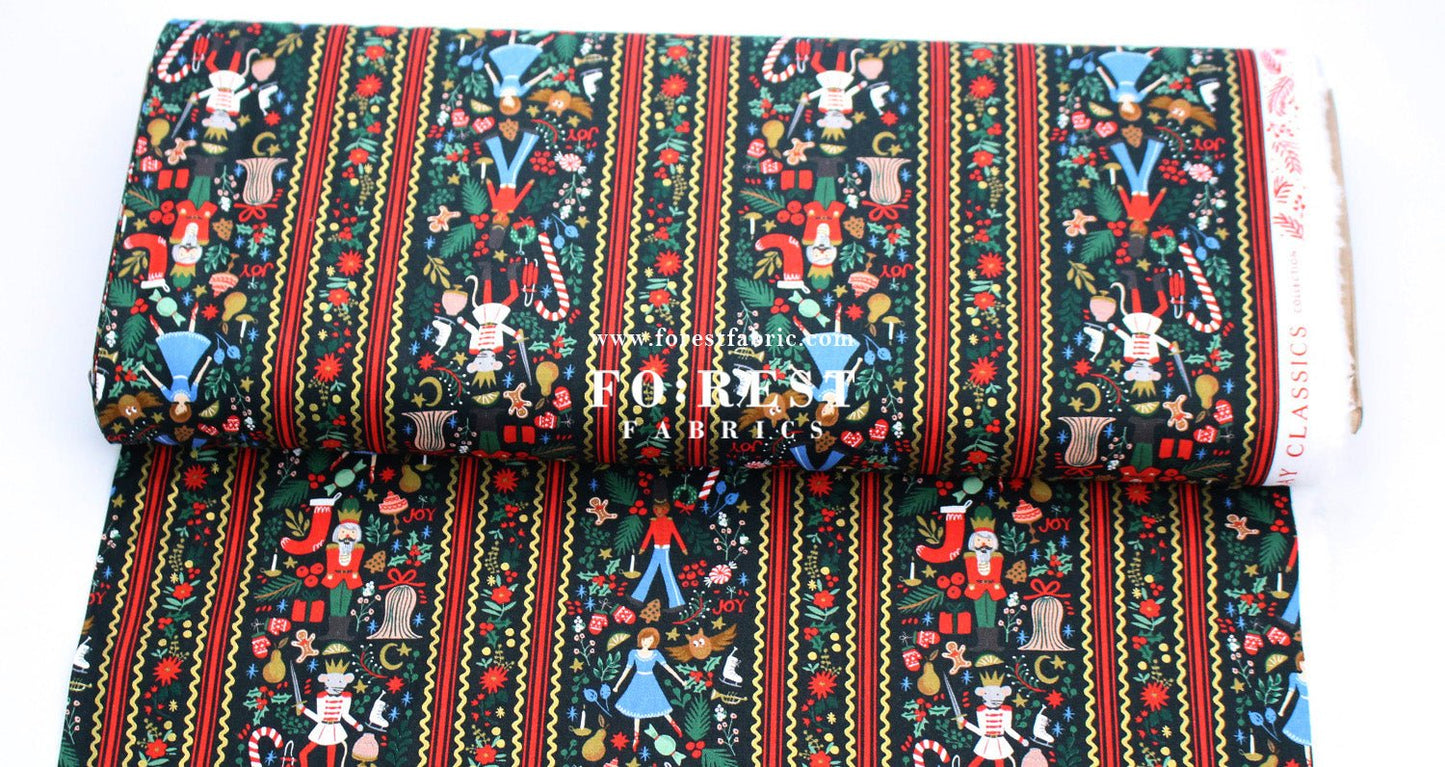 cotton Linen Canvas - Holly Jolly Nutcracker fabric - FO:REST Fabric 布恩堂Liberty fabrictana lawnjapanese fabricykk zipper