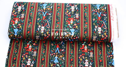 cotton Linen Canvas - Holly Jolly Nutcracker fabric - FO:REST Fabric 布恩堂Liberty fabrictana lawnjapanese fabricykk zipper