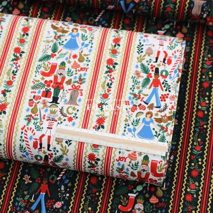 cotton Linen Canvas - Holly Jolly Nutcracker fabric - FO:REST Fabric 布恩堂Liberty fabrictana lawnjapanese fabricykk zipper