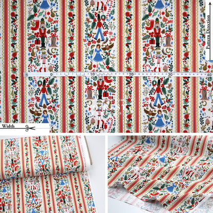 cotton Linen Canvas - Holly Jolly Nutcracker fabric - FO:REST Fabric 布恩堂Liberty fabrictana lawnjapanese fabricykk zipper