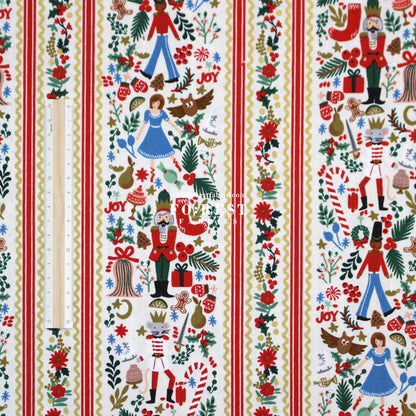 cotton Linen Canvas - Holly Jolly Nutcracker fabric - FO:REST Fabric 布恩堂Liberty fabrictana lawnjapanese fabricykk zipper