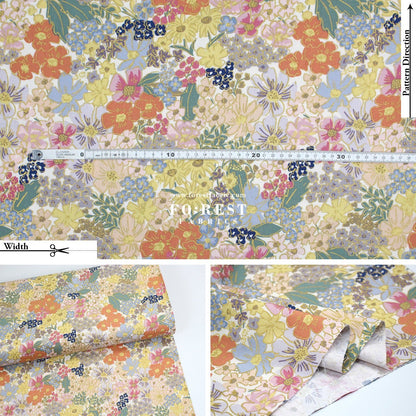 cotton Linen Canvas - Mimi Metallic fabric - FO:REST Fabric 布恩堂Liberty fabrictana lawnjapanese fabricykk zipper