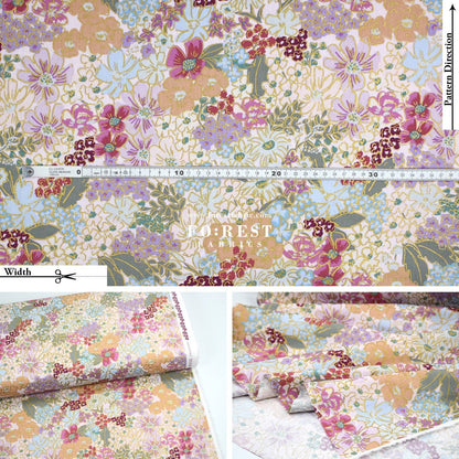 cotton Linen Canvas - Mimi Metallic fabric - FO:REST Fabric 布恩堂Liberty fabrictana lawnjapanese fabricykk zipper