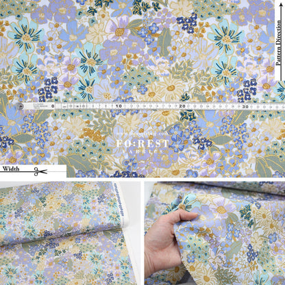 cotton Linen Canvas - Mimi Metallic fabric - FO:REST Fabric 布恩堂Liberty fabrictana lawnjapanese fabricykk zipper