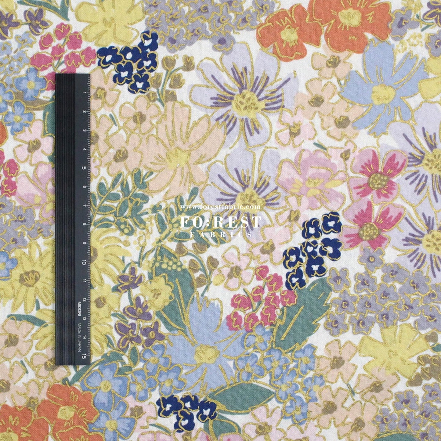 cotton Linen Canvas - Mimi Metallic fabric - FO:REST Fabric 布恩堂Liberty fabrictana lawnjapanese fabricykk zipper