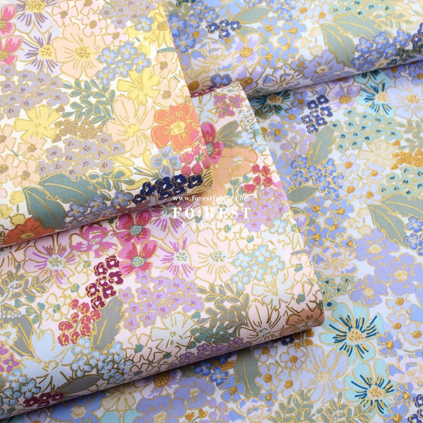cotton Linen Canvas - Mimi Metallic fabric - FO:REST Fabric 布恩堂Liberty fabrictana lawnjapanese fabricykk zipper
