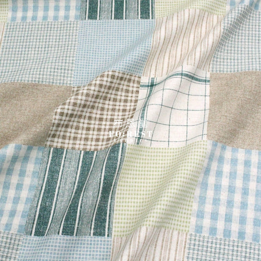 Cotton Linen - Cotte Patchwork Fabric Green