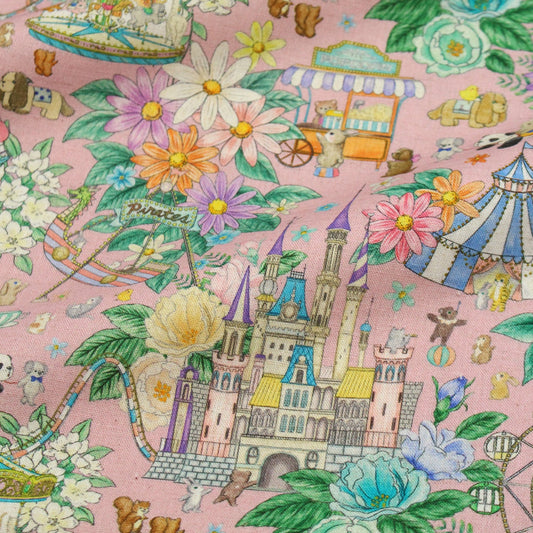 cotton linen - Decoration Park fabric B - FO:REST Fabric 布恩堂Liberty fabrictana lawnjapanese fabricykk zipper