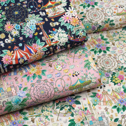cotton linen - Decoration Park fabric B - FO:REST Fabric 布恩堂Liberty fabrictana lawnjapanese fabricykk zipper