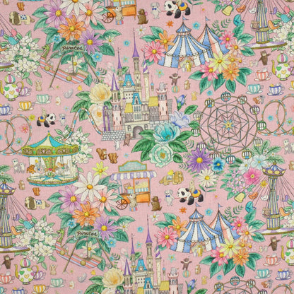 cotton linen - Decoration Park fabric B - FO:REST Fabric 布恩堂Liberty fabrictana lawnjapanese fabricykk zipper
