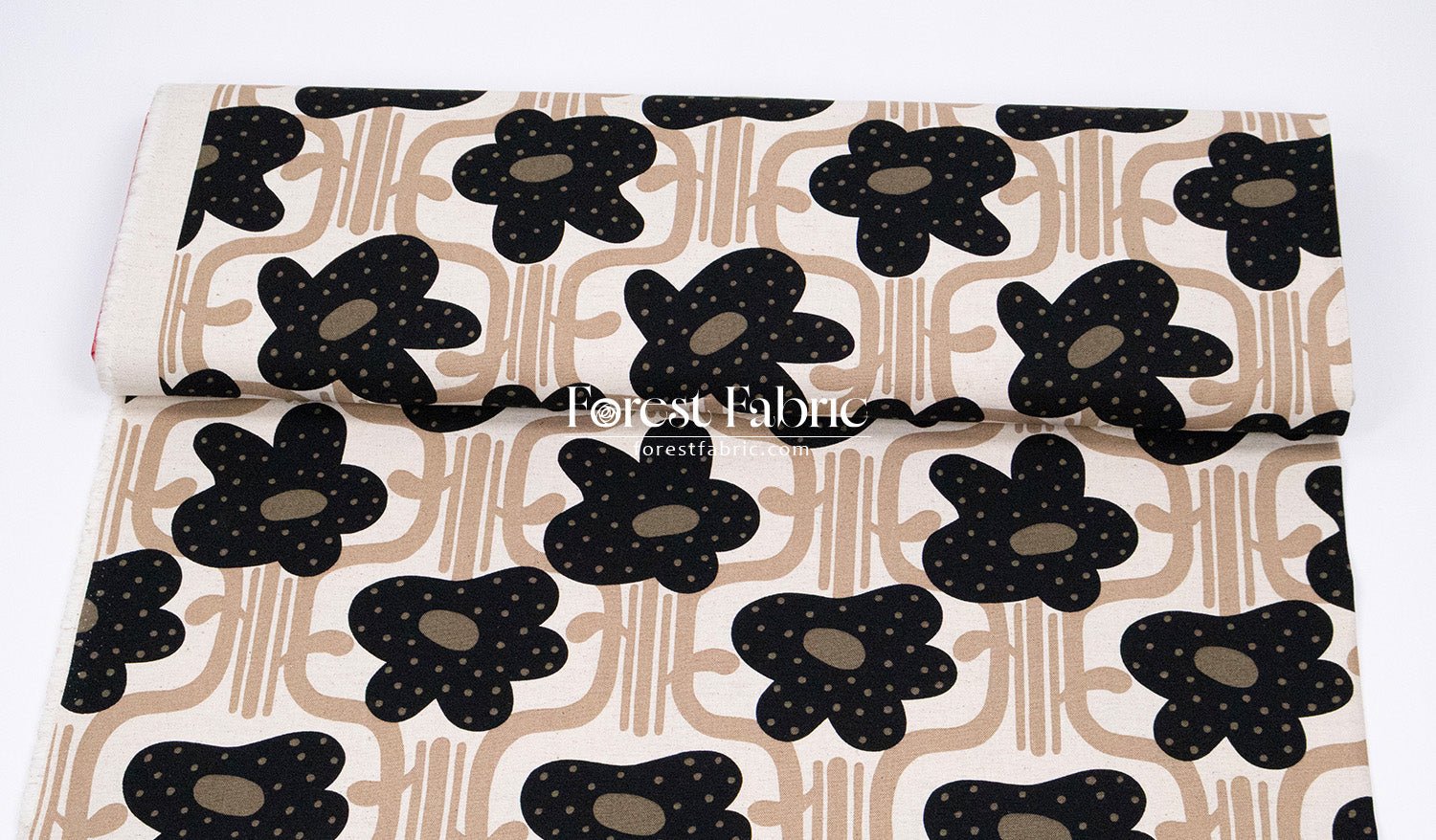 cotton linen - Dotted Petals Bloom fabric - FO:REST Fabric 布恩堂Liberty fabrictana lawnjapanese fabricykk zipper