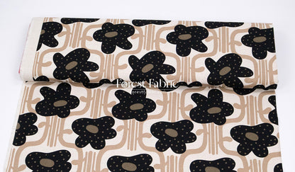 cotton linen - Dotted Petals Bloom fabric - FO:REST Fabric 布恩堂Liberty fabrictana lawnjapanese fabricykk zipper