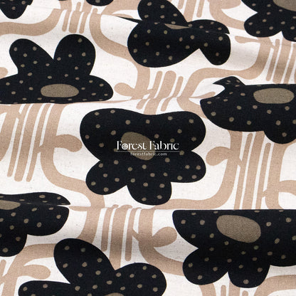 cotton linen - Dotted Petals Bloom fabric - FO:REST Fabric 布恩堂Liberty fabrictana lawnjapanese fabricykk zipper