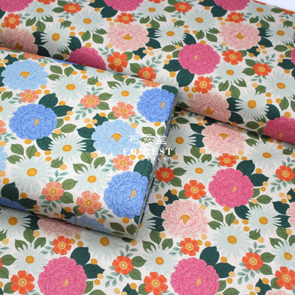 Cotton Linen - Floral Daydream - Pink fabric - FO:REST Fabric 布恩堂Liberty fabrictana lawnjapanese fabricykk zipper
