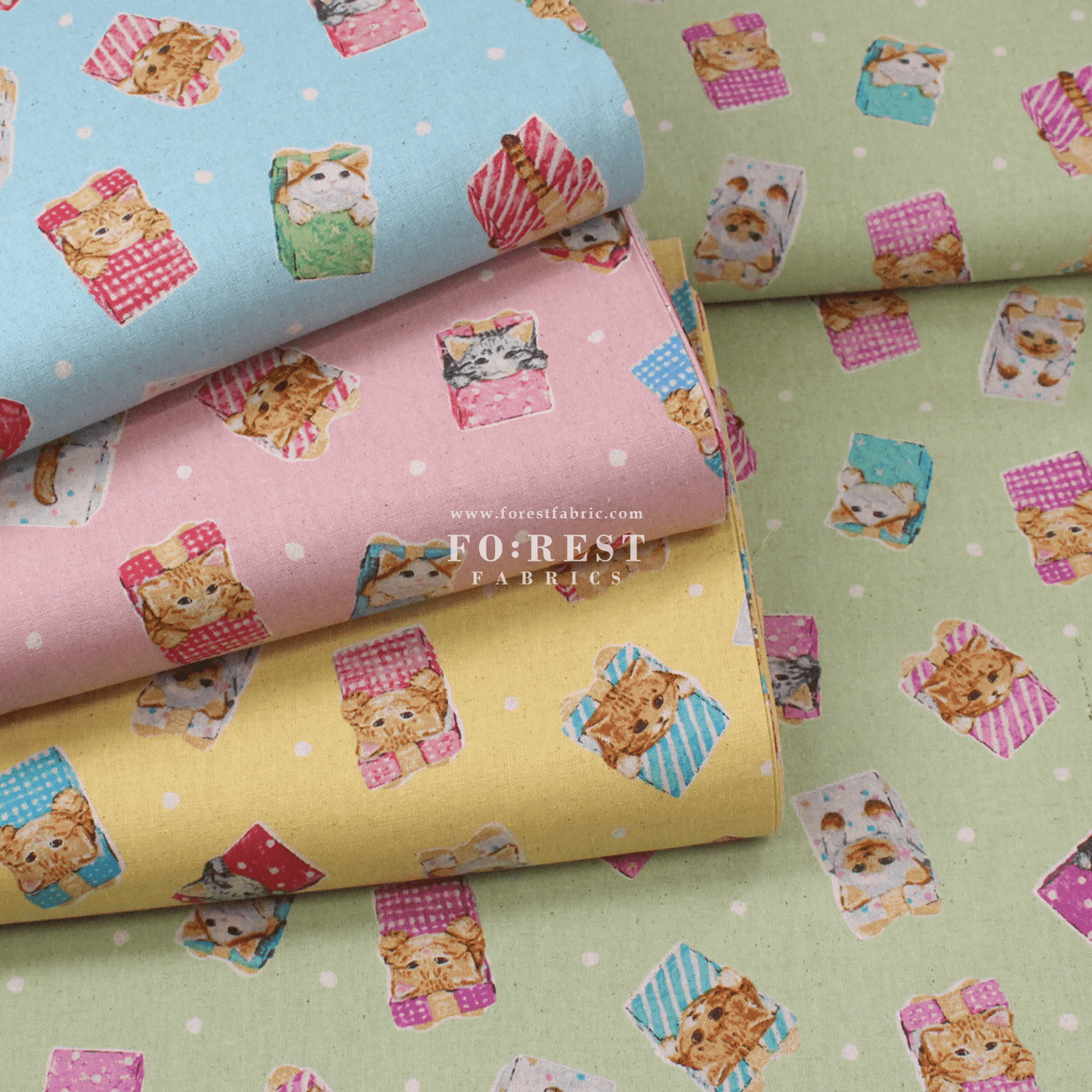 cotton linen - hello from present fabric Yellow - FO:REST Fabric 布恩堂Liberty fabrictana lawnjapanese fabricykk zipper