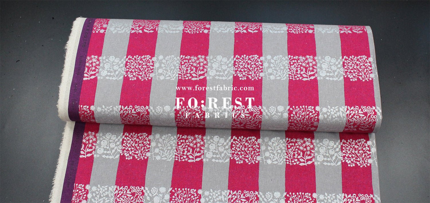 cotton linen - lattice echino fabric A - FO:REST Fabric 布恩堂Liberty fabrictana lawnjapanese fabricykk zipper