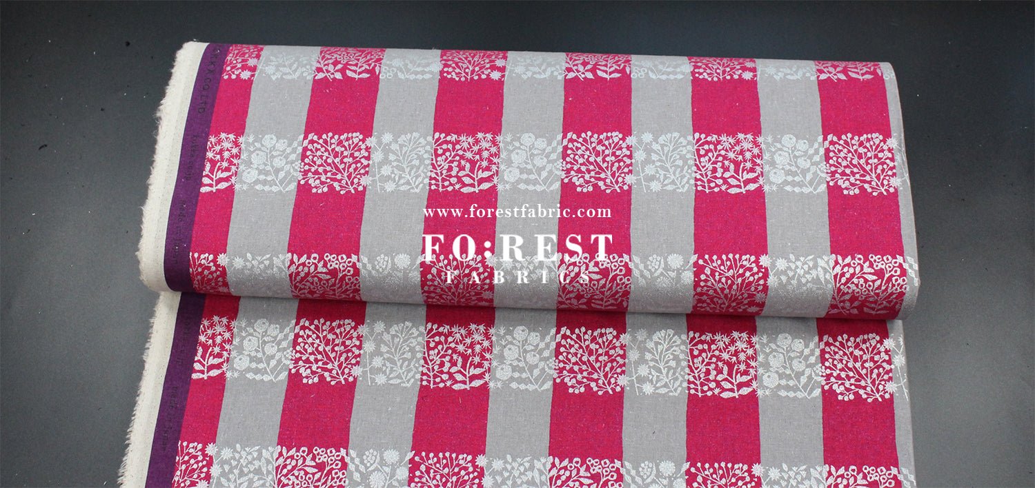 cotton linen - lattice echino fabric A - FO:REST Fabric 布恩堂Liberty fabrictana lawnjapanese fabricykk zipper
