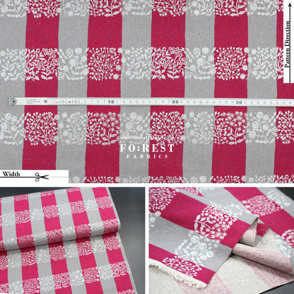 cotton linen - lattice echino fabric A - FO:REST Fabric 布恩堂Liberty fabrictana lawnjapanese fabricykk zipper