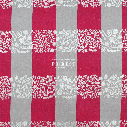 cotton linen - lattice echino fabric A - FO:REST Fabric 布恩堂Liberty fabrictana lawnjapanese fabricykk zipper