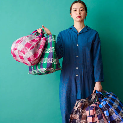 cotton linen - lattice echino fabric A - FO:REST Fabric 布恩堂Liberty fabrictana lawnjapanese fabricykk zipper