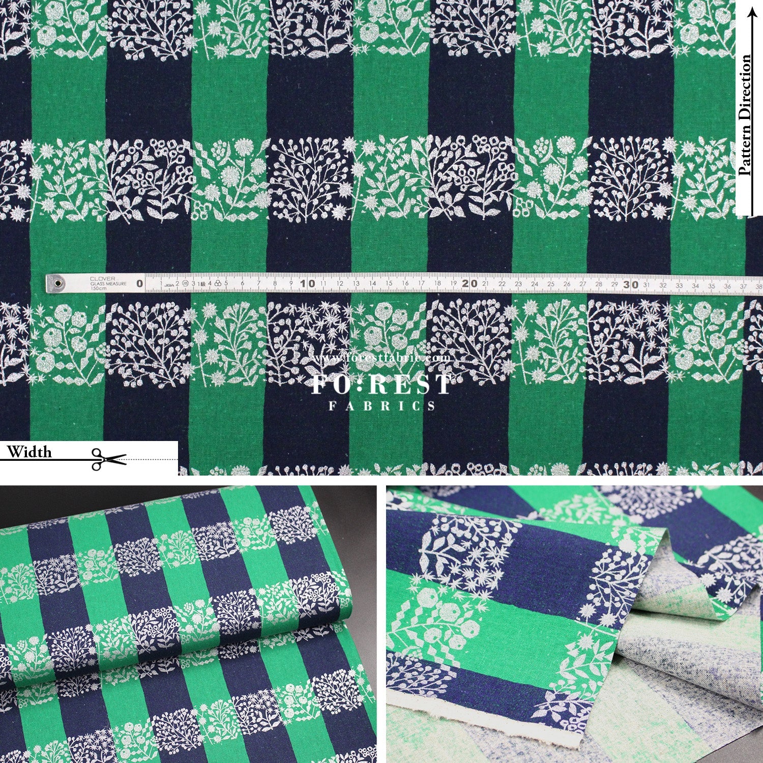 cotton linen - lattice echino fabric C - FO:REST Fabric 布恩堂Liberty fabrictana lawnjapanese fabricykk zipper