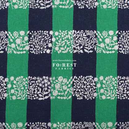cotton linen - lattice echino fabric C - FO:REST Fabric 布恩堂Liberty fabrictana lawnjapanese fabricykk zipper