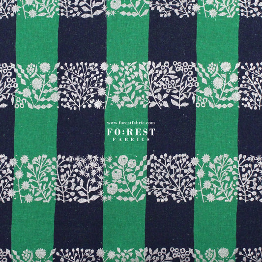 cotton linen - lattice echino fabric C - FO:REST Fabric 布恩堂Liberty fabrictana lawnjapanese fabricykk zipper