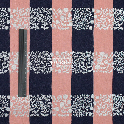 cotton linen - lattice echino fabric D - FO:REST Fabric 布恩堂Liberty fabrictana lawnjapanese fabricykk zipper