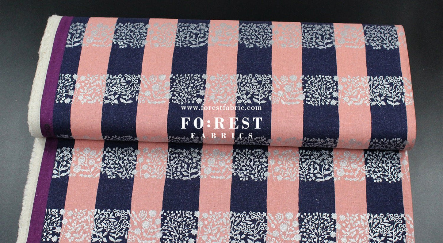 cotton linen - lattice echino fabric D - FO:REST Fabric 布恩堂Liberty fabrictana lawnjapanese fabricykk zipper