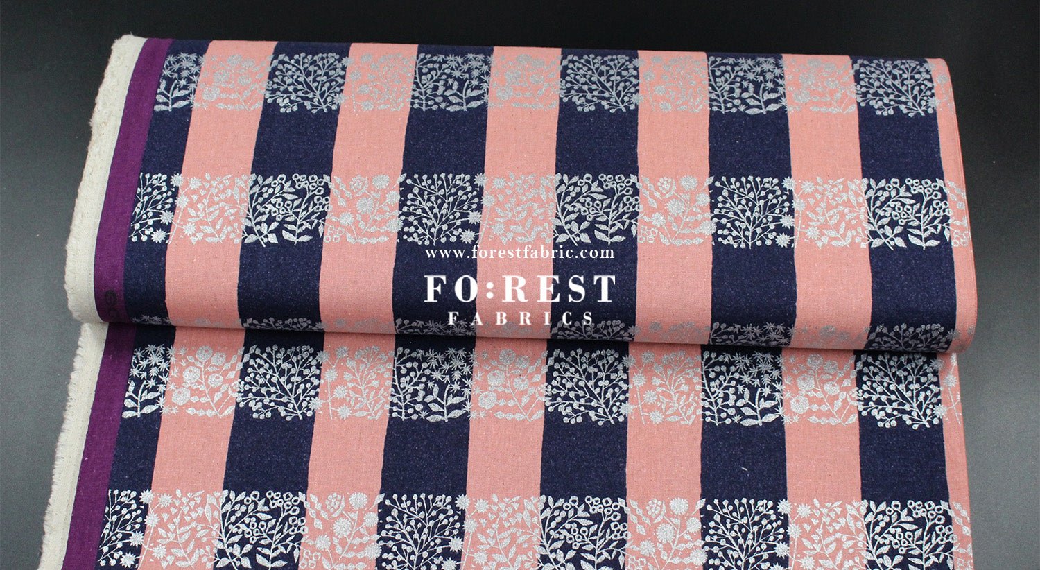 cotton linen - lattice echino fabric D - FO:REST Fabric 布恩堂Liberty fabrictana lawnjapanese fabricykk zipper