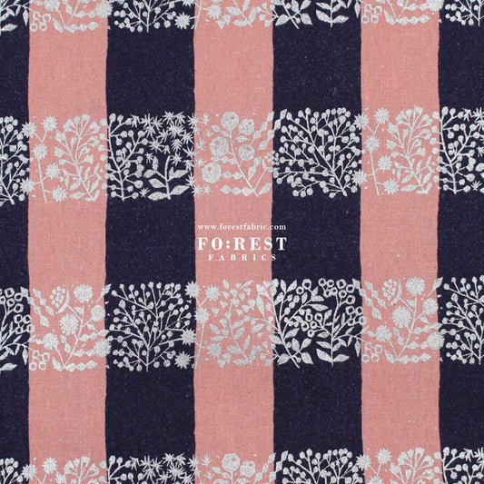 cotton linen - lattice echino fabric D - FO:REST Fabric 布恩堂Liberty fabrictana lawnjapanese fabricykk zipper