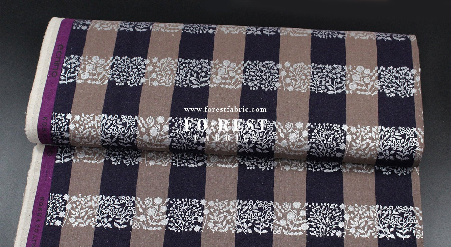 cotton linen - lattice echino fabric E - FO:REST Fabric 布恩堂Liberty fabrictana lawnjapanese fabricykk zipper