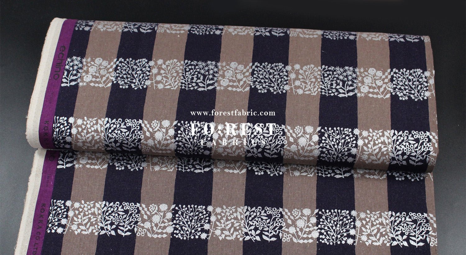 cotton linen - lattice echino fabric E - FO:REST Fabric 布恩堂Liberty fabrictana lawnjapanese fabricykk zipper
