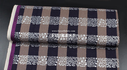 cotton linen - lattice echino fabric E - FO:REST Fabric 布恩堂Liberty fabrictana lawnjapanese fabricykk zipper