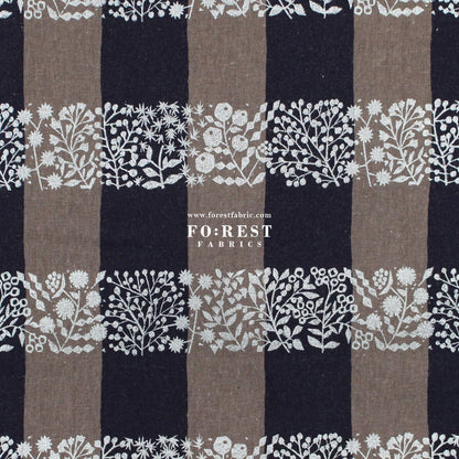 cotton linen - lattice echino fabric E - FO:REST Fabric 布恩堂Liberty fabrictana lawnjapanese fabricykk zipper