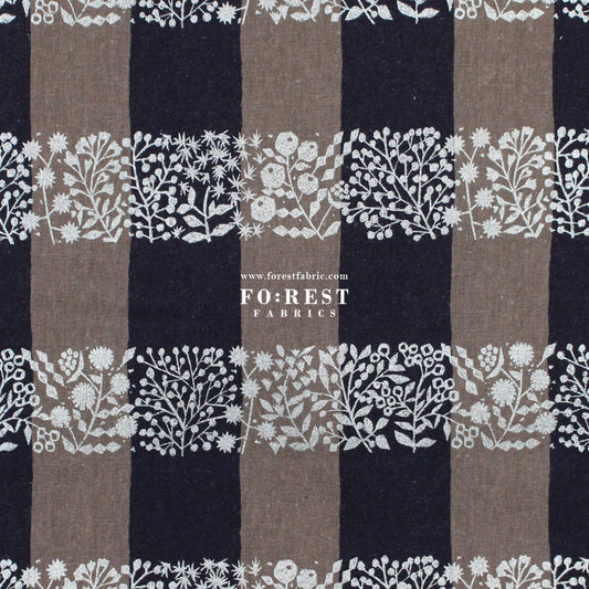cotton linen - lattice echino fabric E - FO:REST Fabric 布恩堂Liberty fabrictana lawnjapanese fabricykk zipper