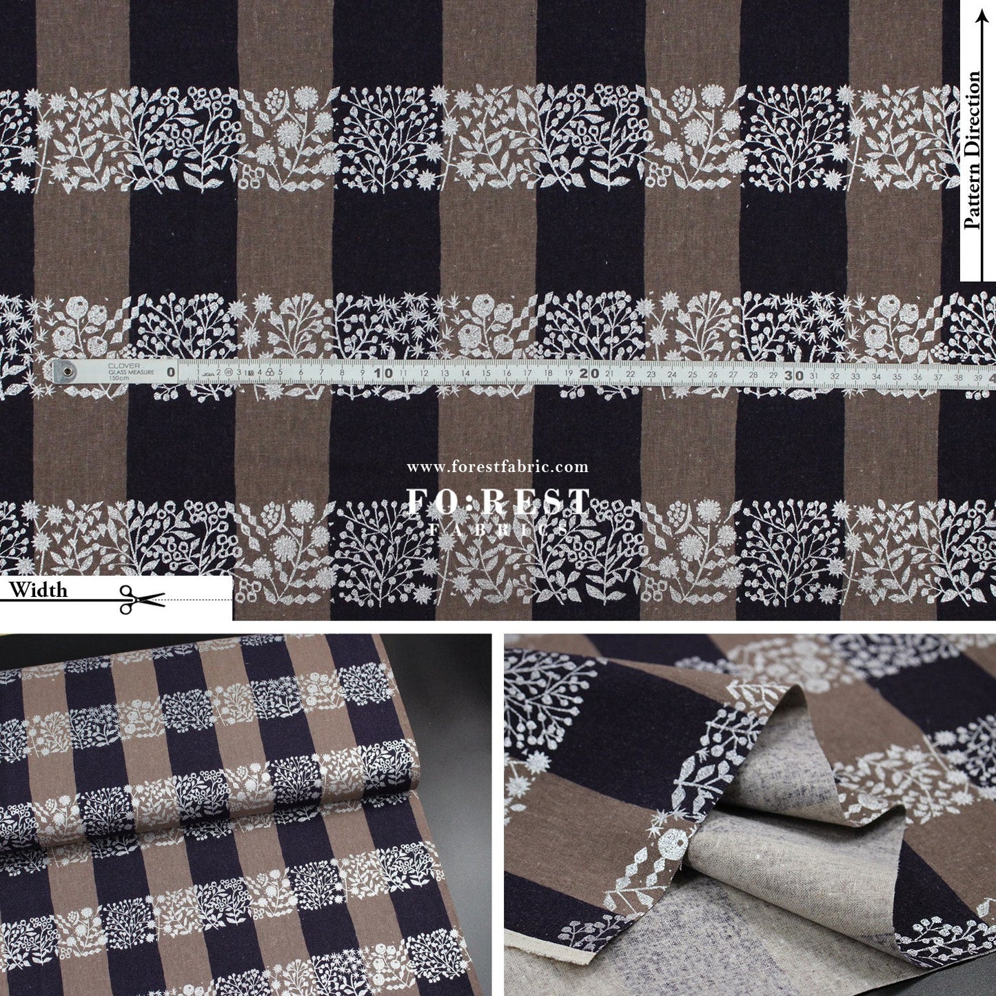 cotton linen - lattice echino fabric E - FO:REST Fabric 布恩堂Liberty fabrictana lawnjapanese fabricykk zipper