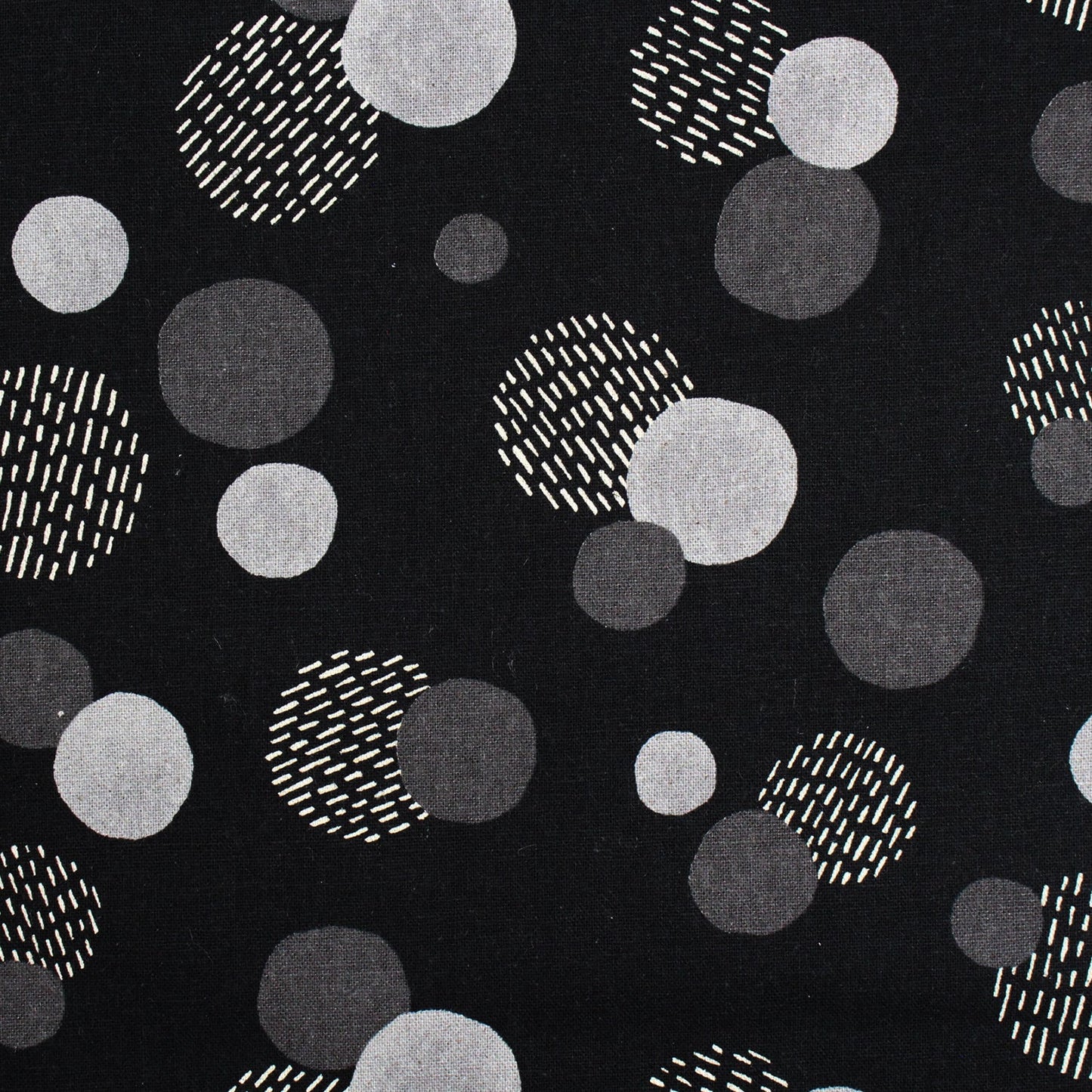cotton linen - Le Bouquet dotdot fabric Black - FO:REST Fabric 布恩堂Liberty fabrictana lawnjapanese fabricykk zipper