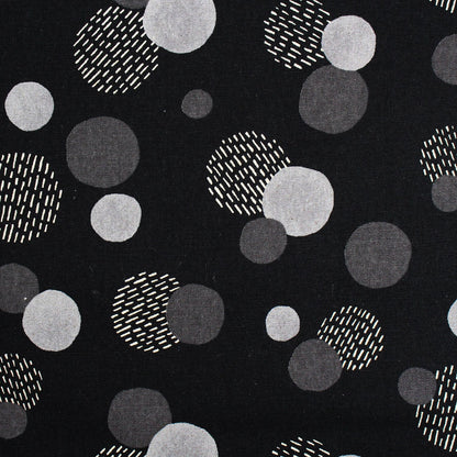 cotton linen - Le Bouquet dotdot fabric Black - FO:REST Fabric 布恩堂Liberty fabrictana lawnjapanese fabricykk zipper