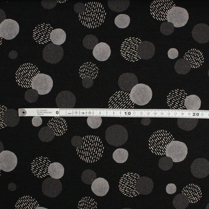 cotton linen - Le Bouquet dotdot fabric Black - FO:REST Fabric 布恩堂Liberty fabrictana lawnjapanese fabricykk zipper