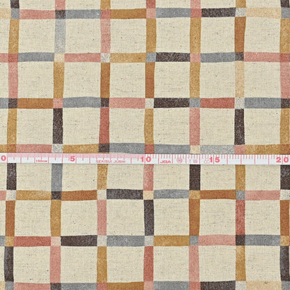 cotton linen - Le Bouquet Plaid fabric Pink - FO:REST Fabric 布恩堂Liberty fabrictana lawnjapanese fabricykk zipper