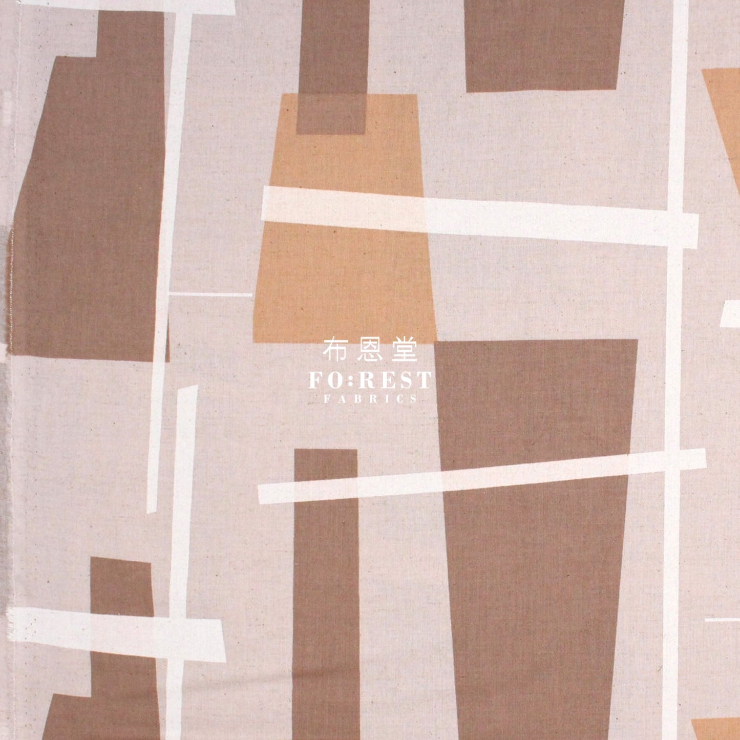 cotton linen - Modern art watercolor multi check fabric Khaki - FO:REST Fabric 布恩堂Liberty fabrictana lawnjapanese fabricykk zipper