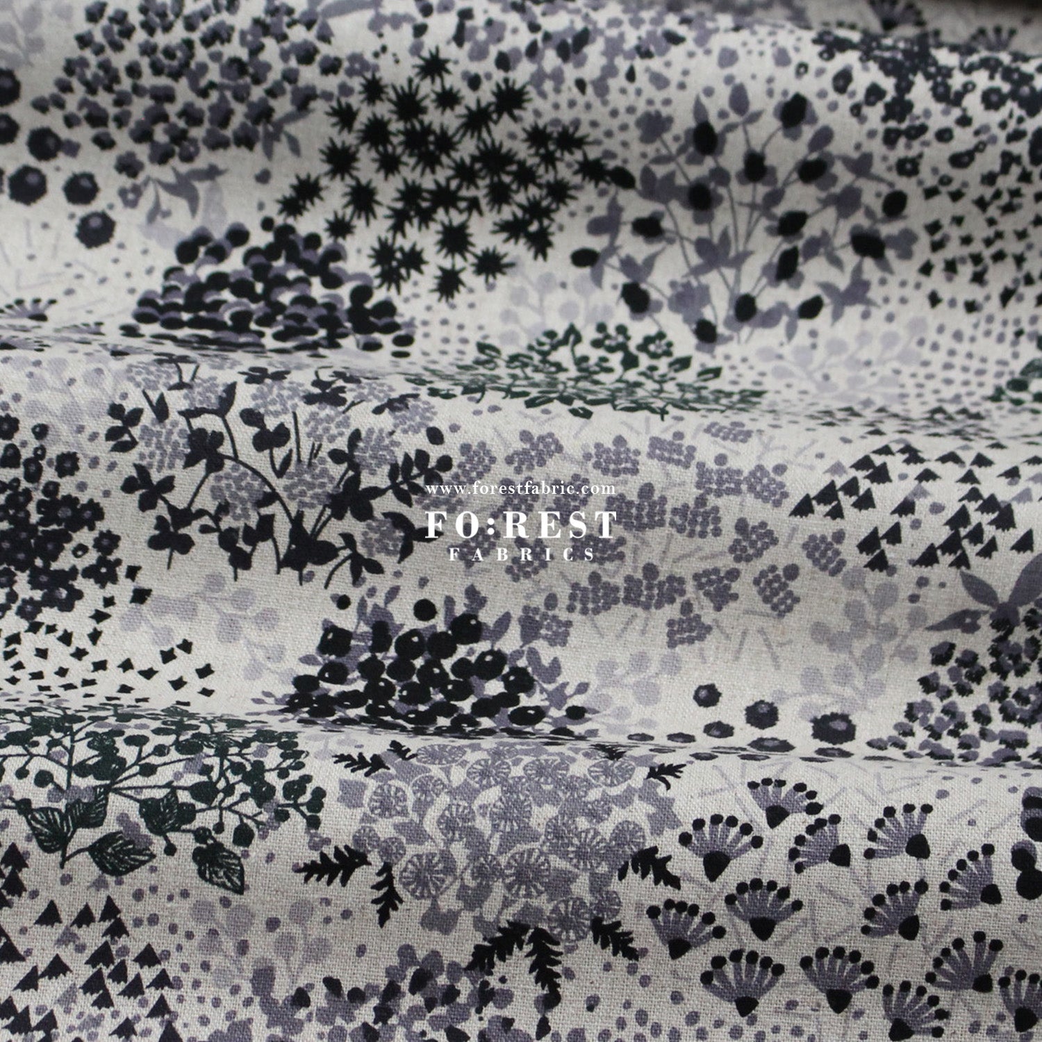 cotton linen - sketch echino fabric B - FO:REST Fabric 布恩堂Liberty fabrictana lawnjapanese fabricykk zipper
