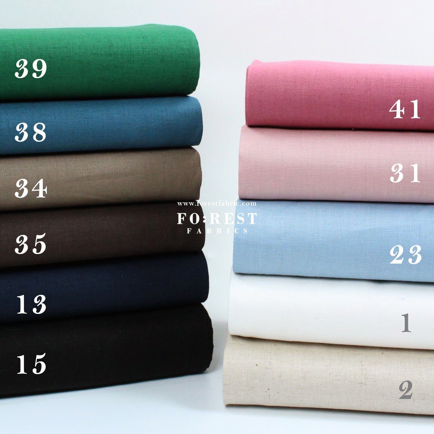 cotton linen - solid fabric 薄棉麻 - FO:REST Fabric 布恩堂Liberty fabrictana lawnjapanese fabricykk zipper