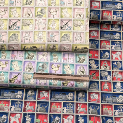 cotton linen - TOY Night Box fabric - FO:REST Fabric 布恩堂Liberty fabrictana lawnjapanese fabricykk zipper