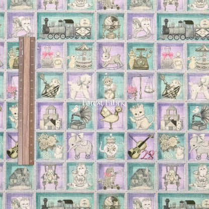 cotton linen - TOY Night Box fabric - FO:REST Fabric 布恩堂Liberty fabrictana lawnjapanese fabricykk zipper