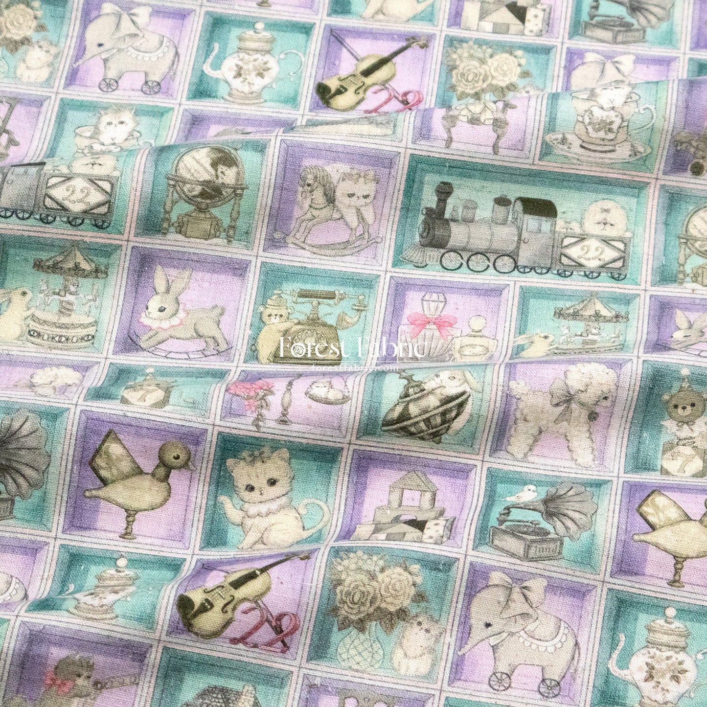 cotton linen - TOY Night Box fabric - FO:REST Fabric 布恩堂Liberty fabrictana lawnjapanese fabricykk zipper