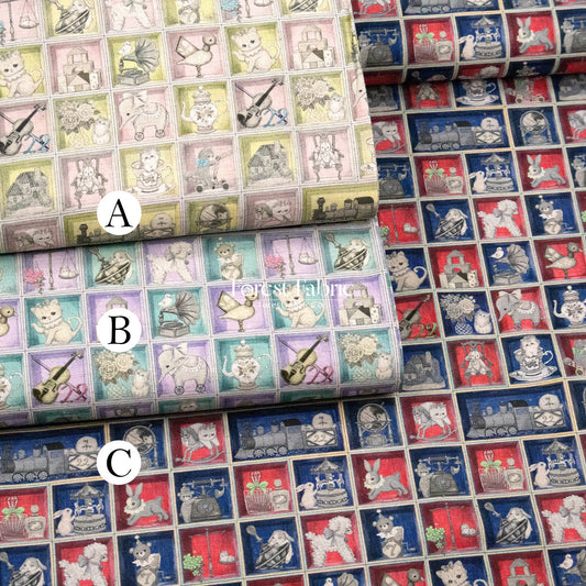 cotton linen - TOY Night Box fabric - FO:REST Fabric 布恩堂Liberty fabrictana lawnjapanese fabricykk zipper