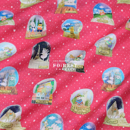 cotton - Magical Snow Globes fabric - FO:REST Fabric 布恩堂Liberty fabrictana lawnjapanese fabricykk zipper